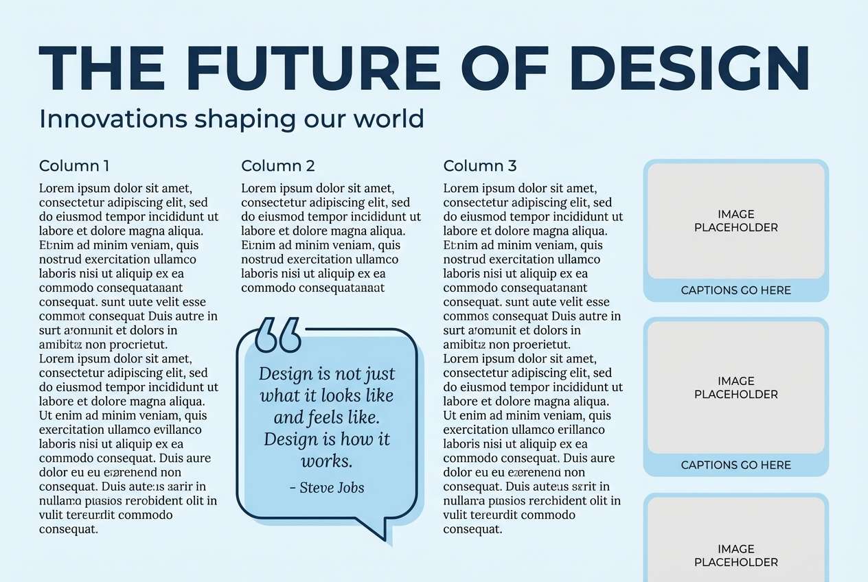 modern magazine layout