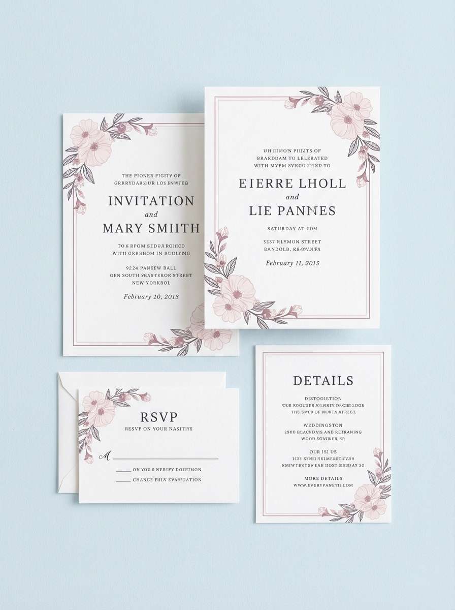 romantic wedding invitation