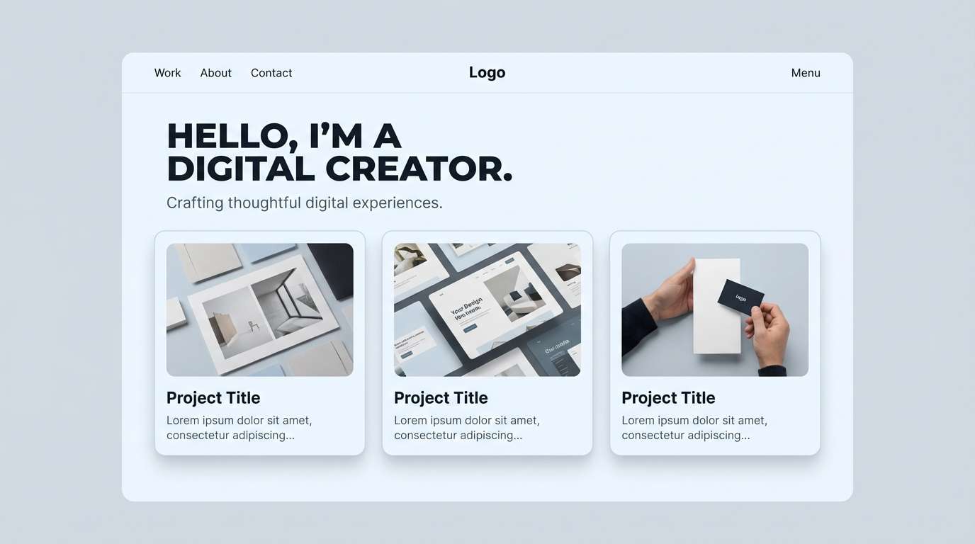 minimal portfolio ui