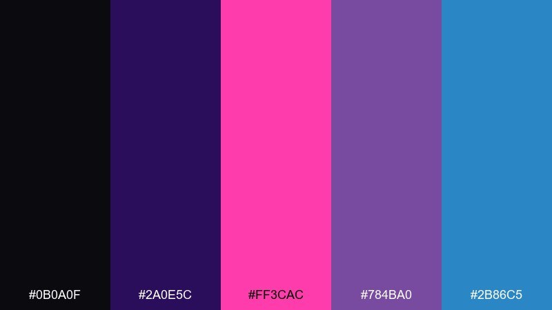 alleyway graffiti glow cyberpunk city color palette with hex codes