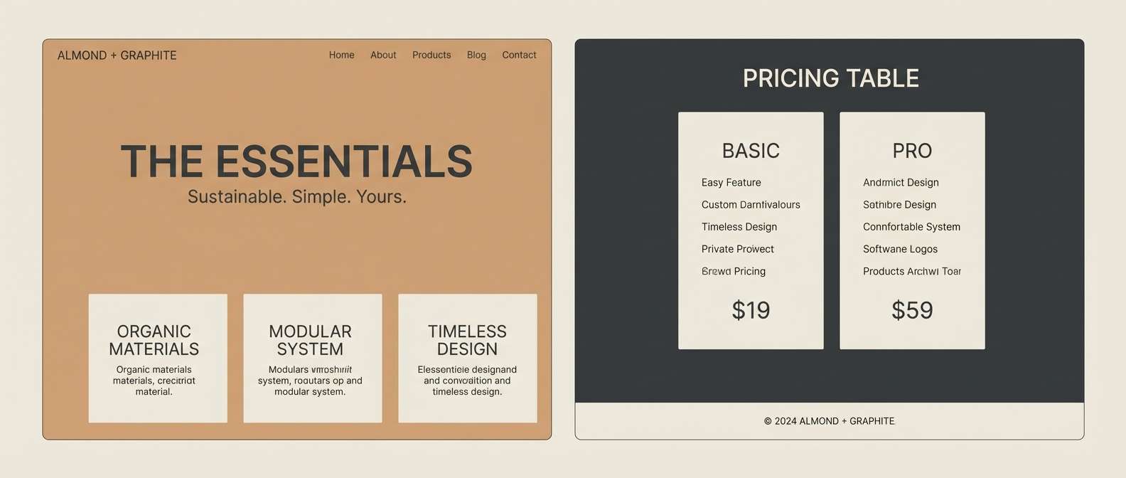 minimal product page ui
