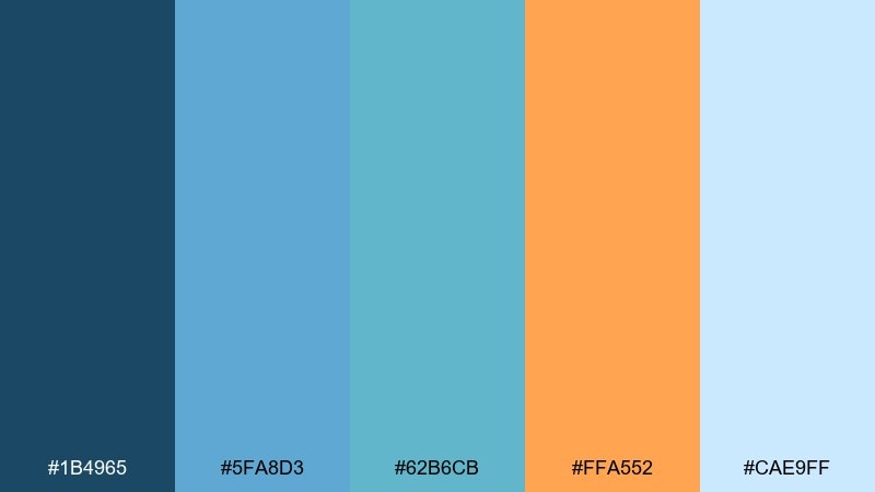 alpine apricot color palette with hex codes