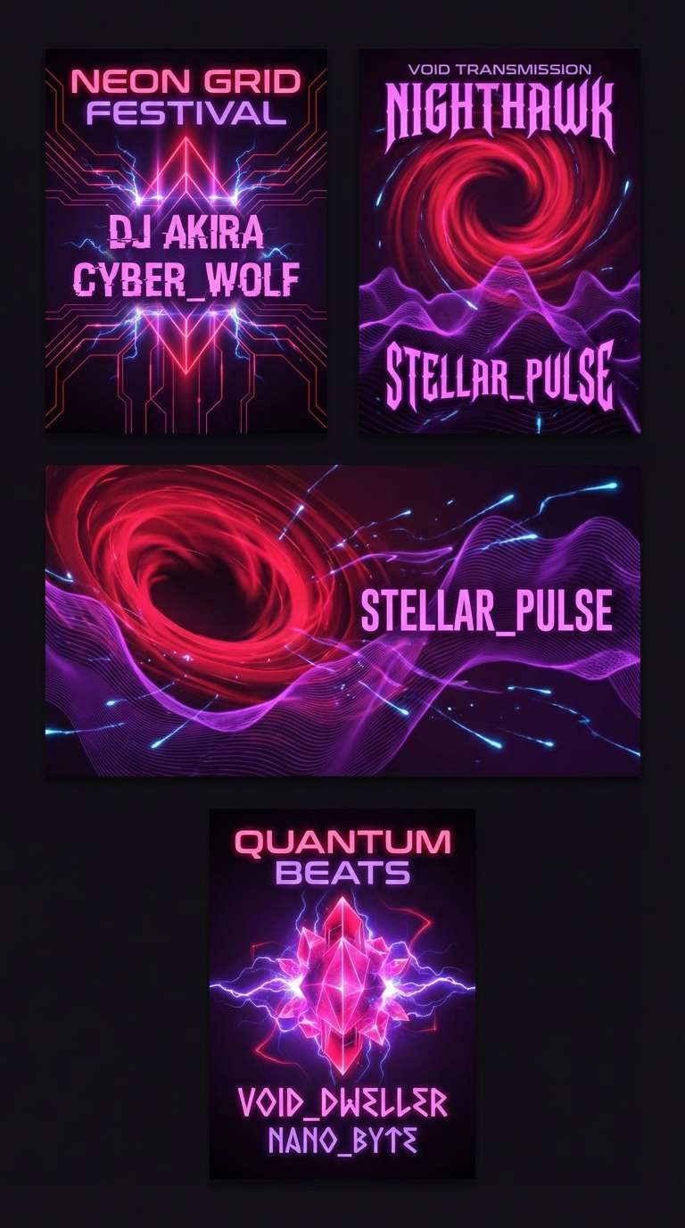 futuristic dj poster