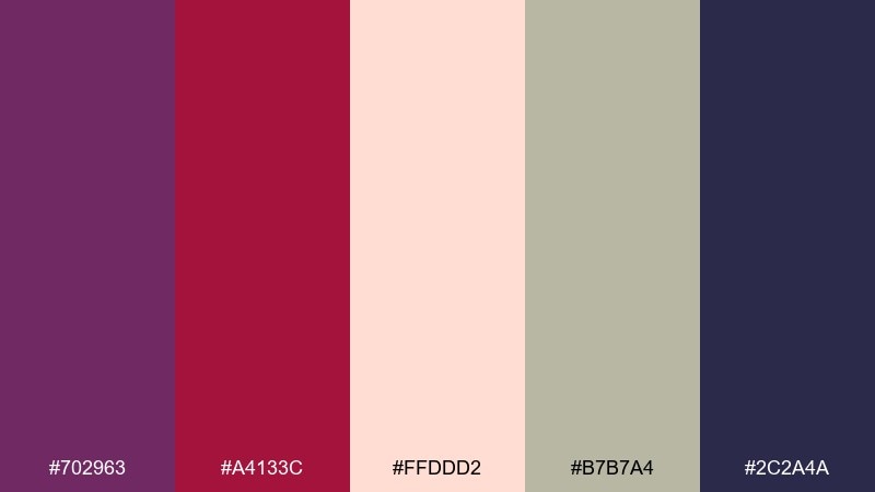 amaranth court byzantine color palette with hex codes