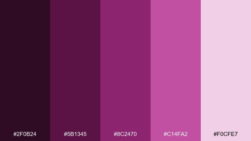 amaranth skyline red violet color palette with hex codes
