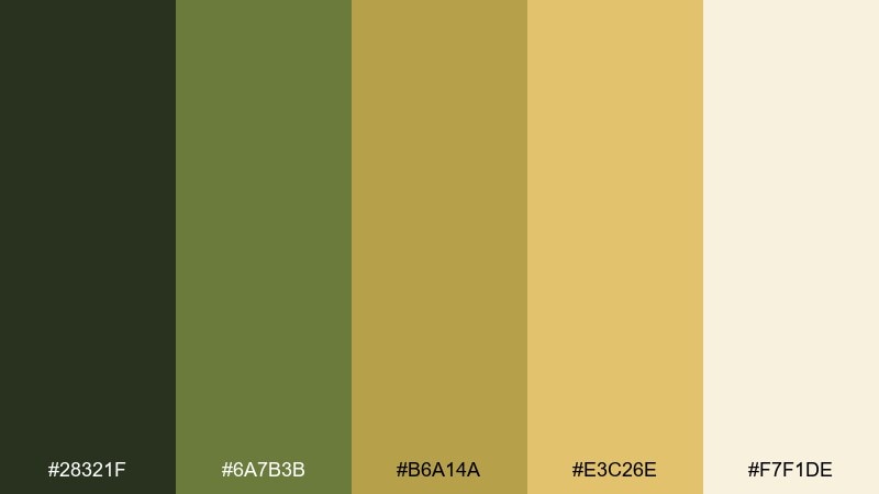 amber absinthe art nouveau color palette with hex codes