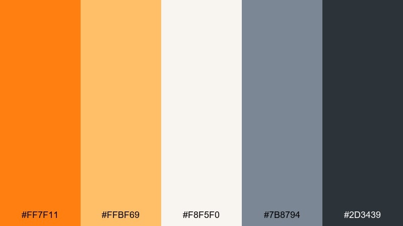 amber alloy color palette with hex codes