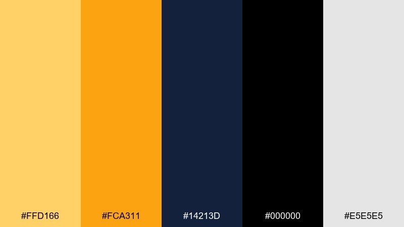 amber & ink color palette with hex codes