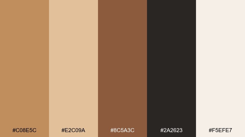 amber noir color palette with hex codes