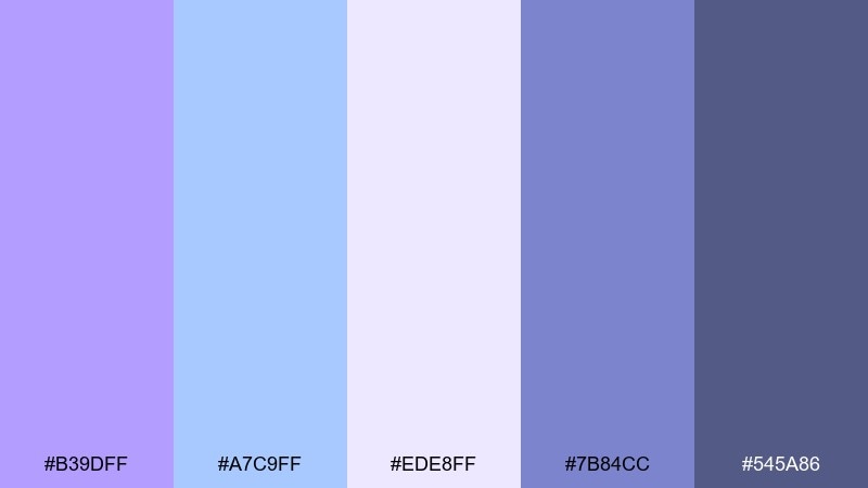 amethyst breeze lilac and blue combination with hex codes