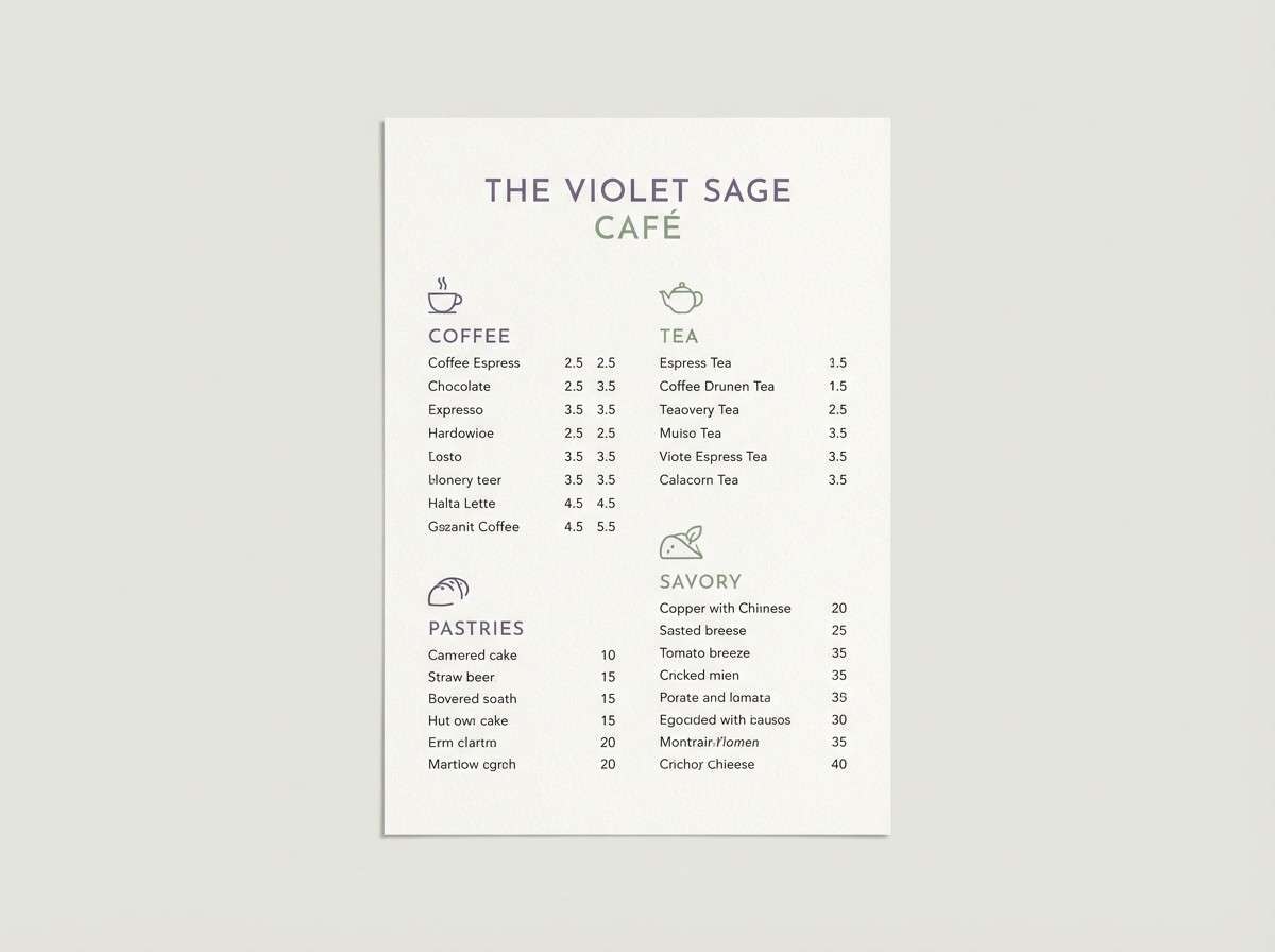 cafe menu design