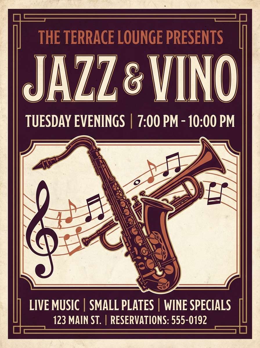 jazz night flyer