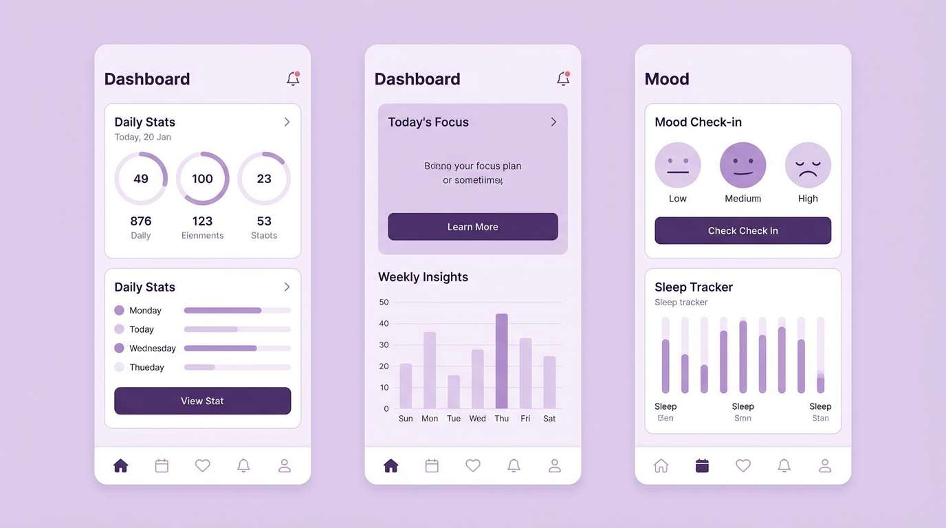 wellness app ui