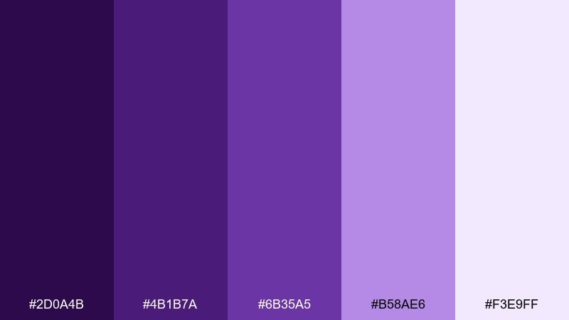 amethyst dusk color palette with hex codes