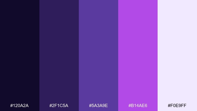 amethyst dusk color palette with hex codes