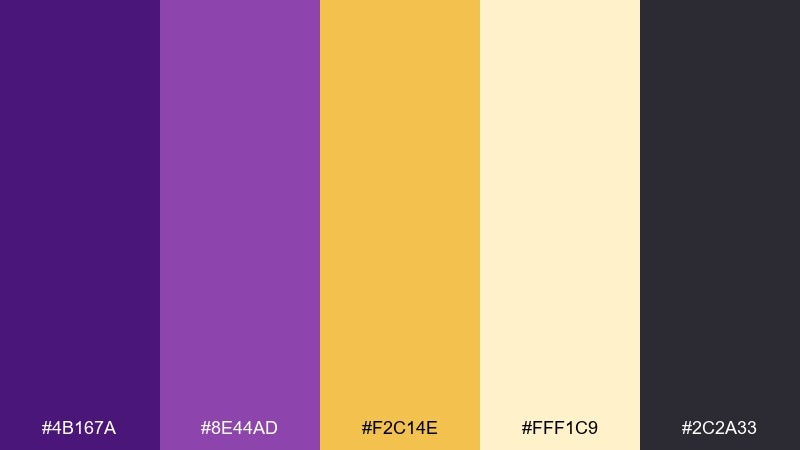 amethyst gild color palette with hex codes