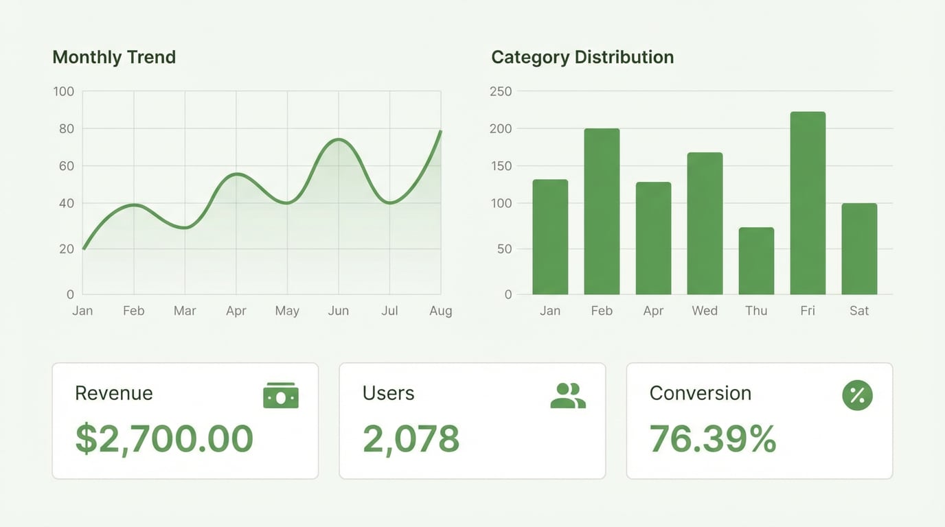 green analytics charts