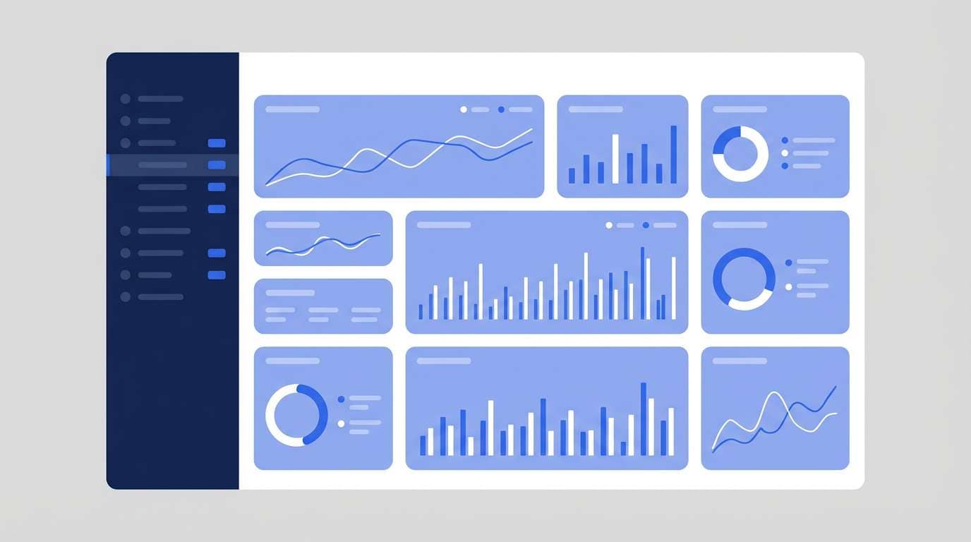 cobalt navy analytics dashboard ui