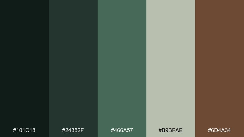 ancient grove fairy forest color palette with hex codes