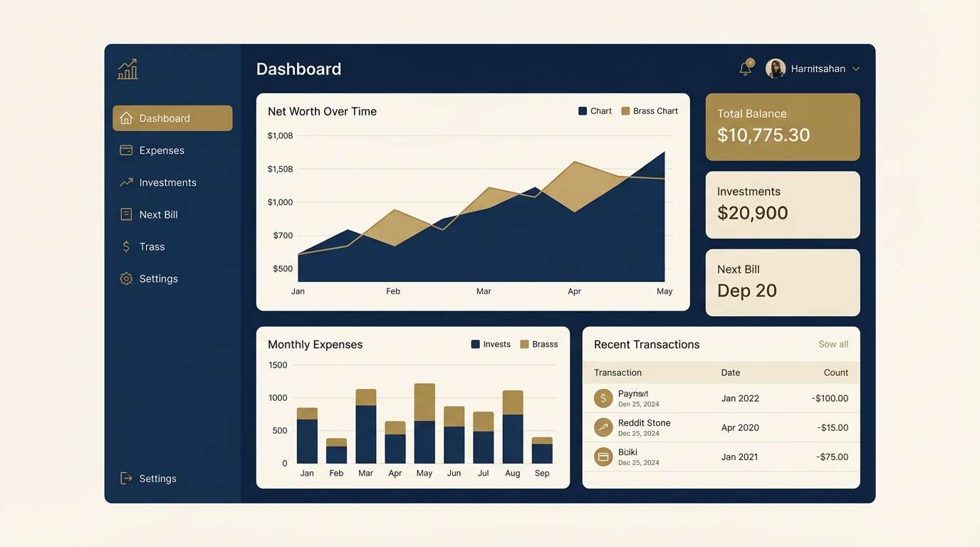 finance dashboard ui