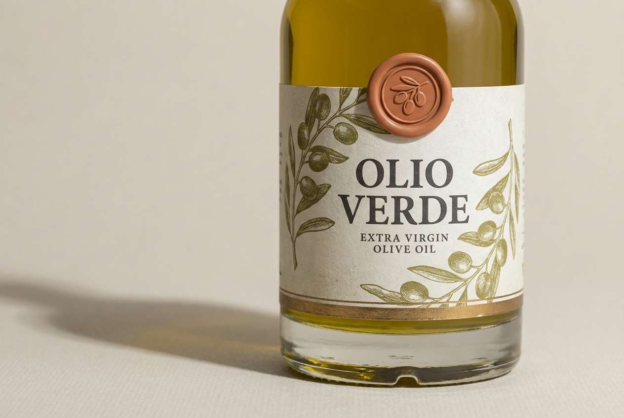 olive oil label
