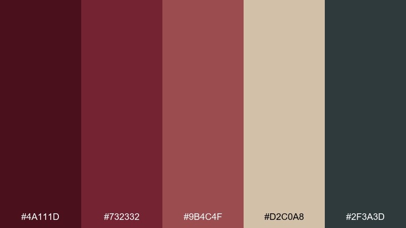 antique burgundy library red burgundy color palette with hex codes
