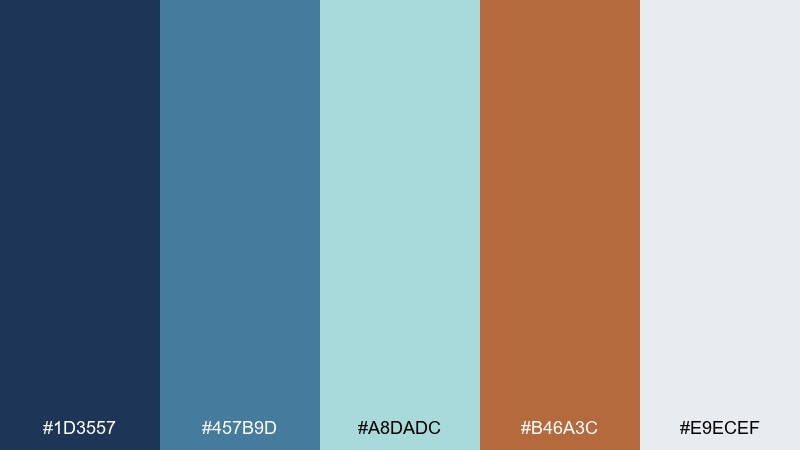 antique circuit blue copper color palette with hex codes