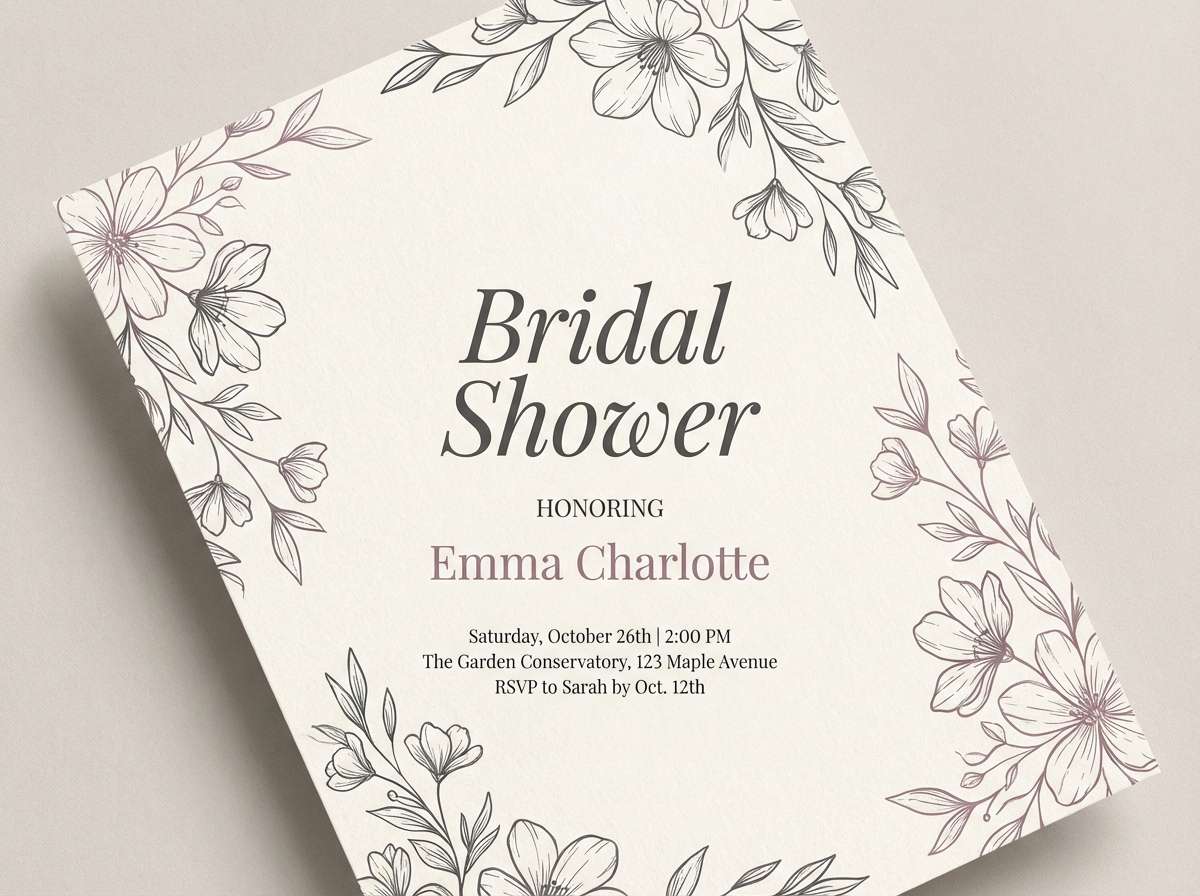 antique lace bridal flyer