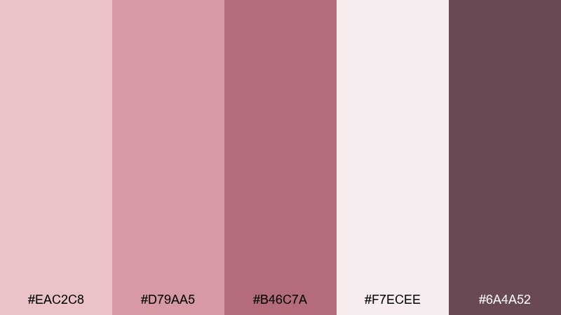 antique peony color palette with hex codes