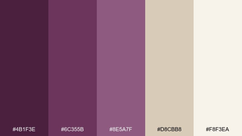 antique plum and linen purple plum color palette with hex codes