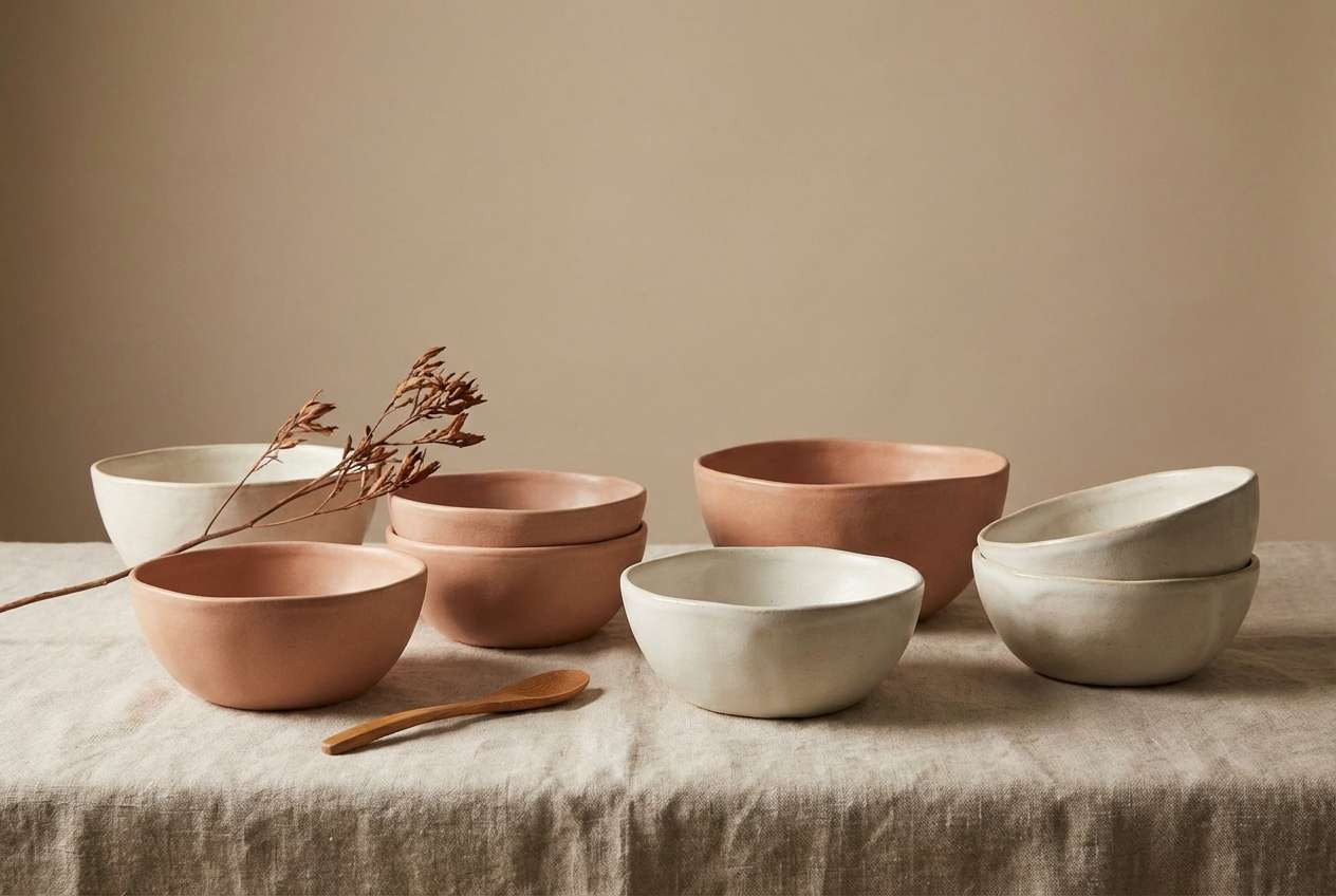 ceramics product ad in terracotta