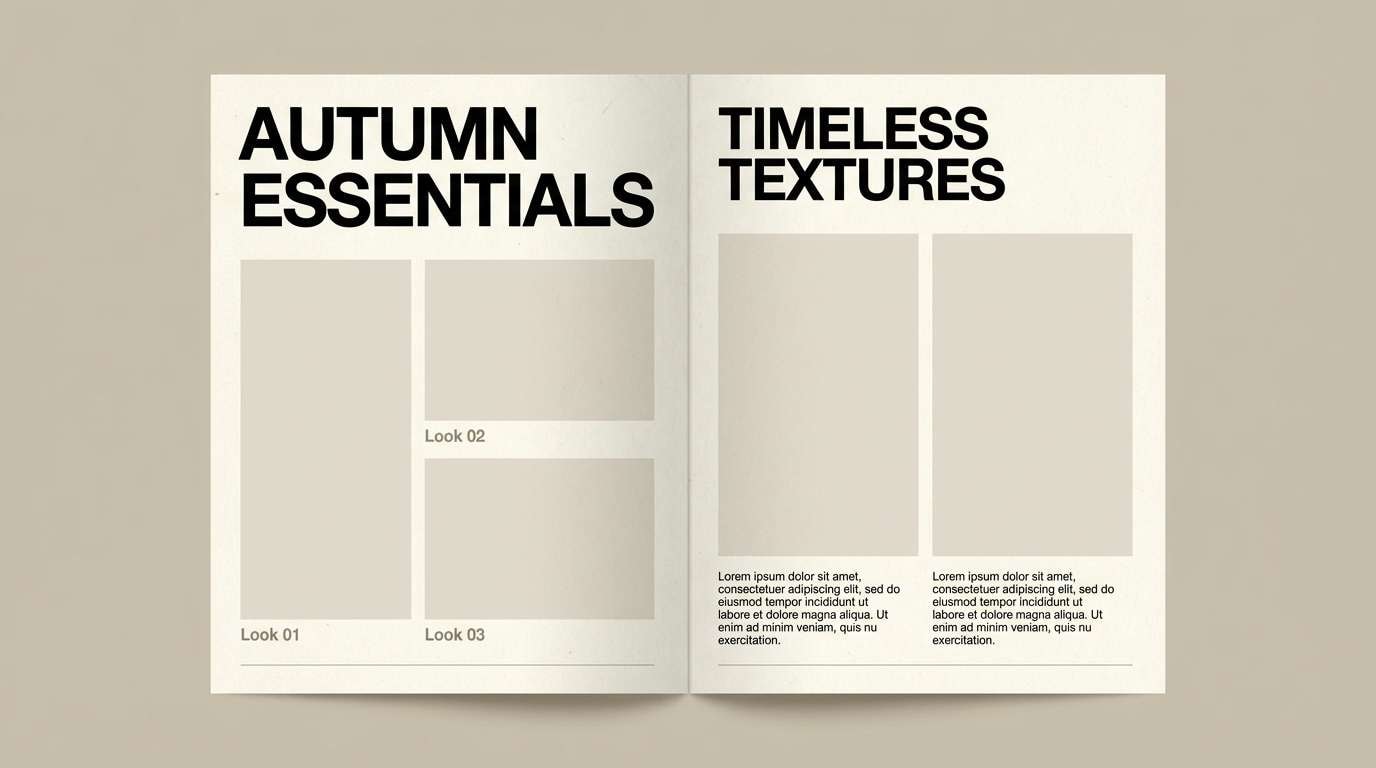 fashion lookbook in ivory and black