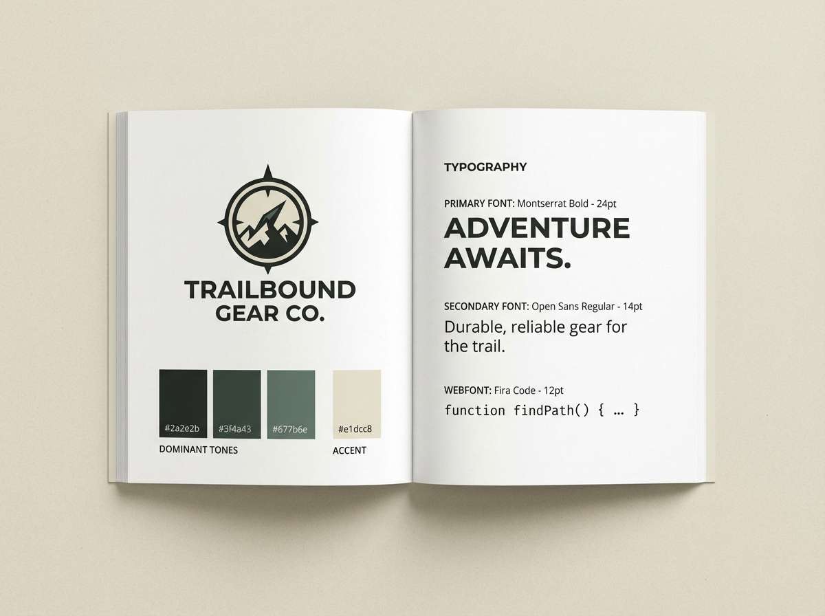 outdoor brand guide layout