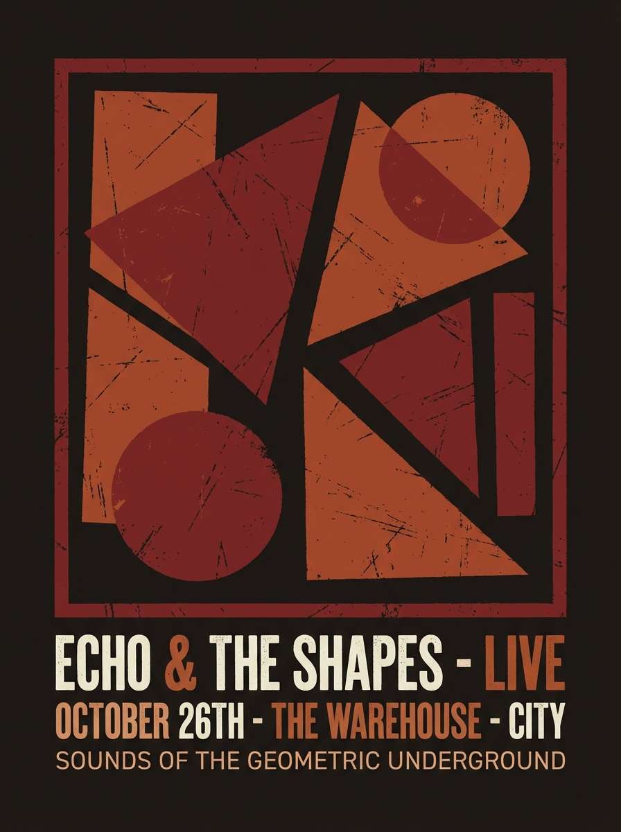 dark synth concert poster