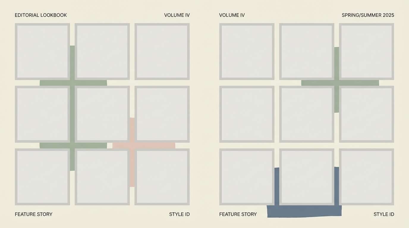 apparel lookbook layout