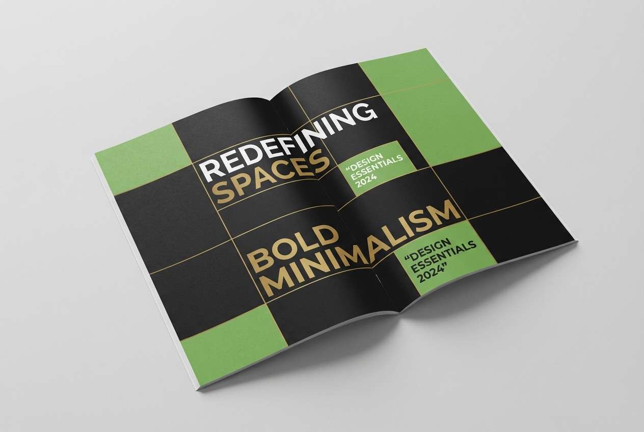 luxury editorial in green black