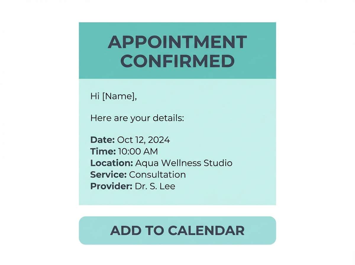 appointment email template