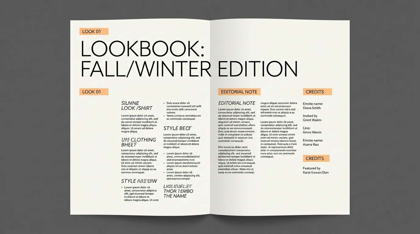 apricot editorial lookbook layout