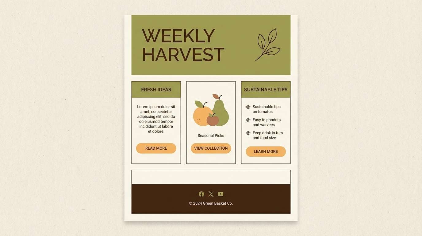 apricot newsletter design