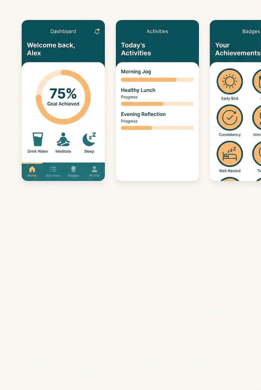 apricot wellness app ui