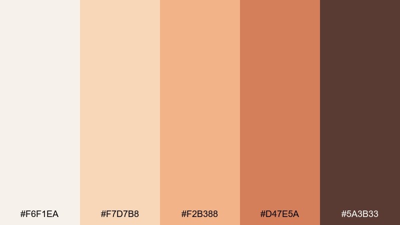 apricot cream pop magnolia color palette with hex codes