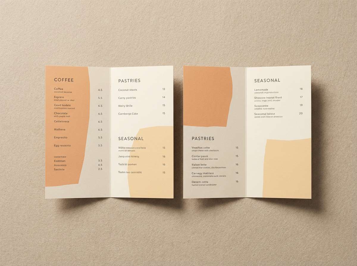 apricot cafe menu design