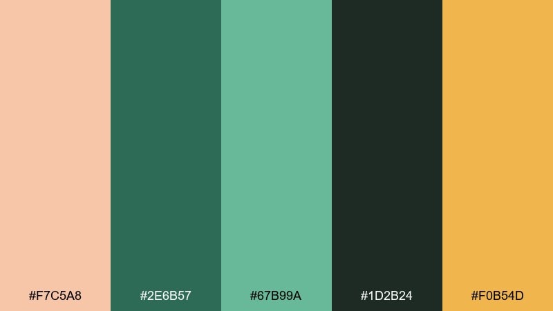 apricot jungle pop light apricot color palette with hex codes