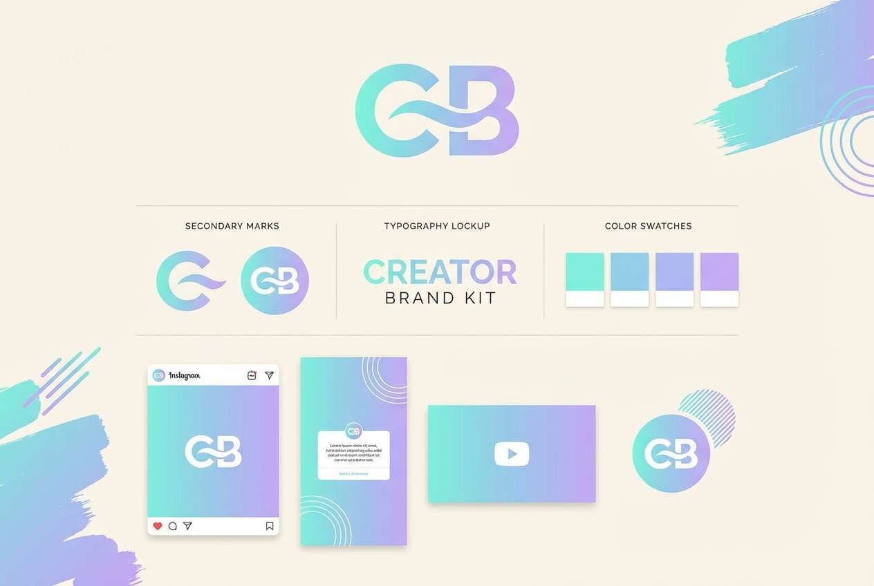 aqua lavender brand kit