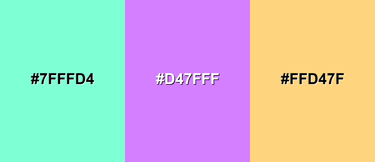 triadic combinations of aquamarine-color