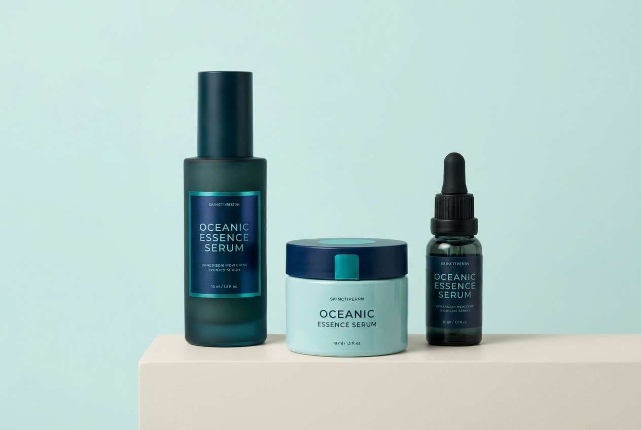 aquamarine luxury skincare packaging colors