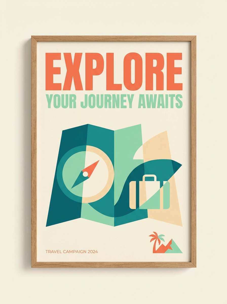 tropical current travel poster