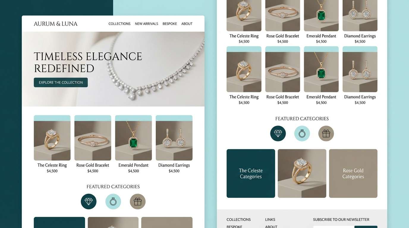 pearl aqua ecommerce ui