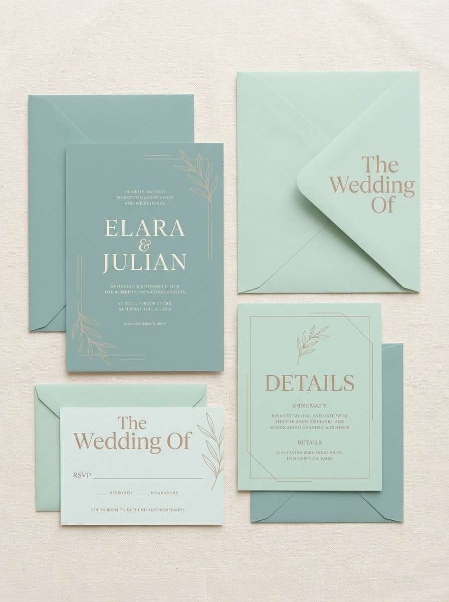 coastal wedding invitation