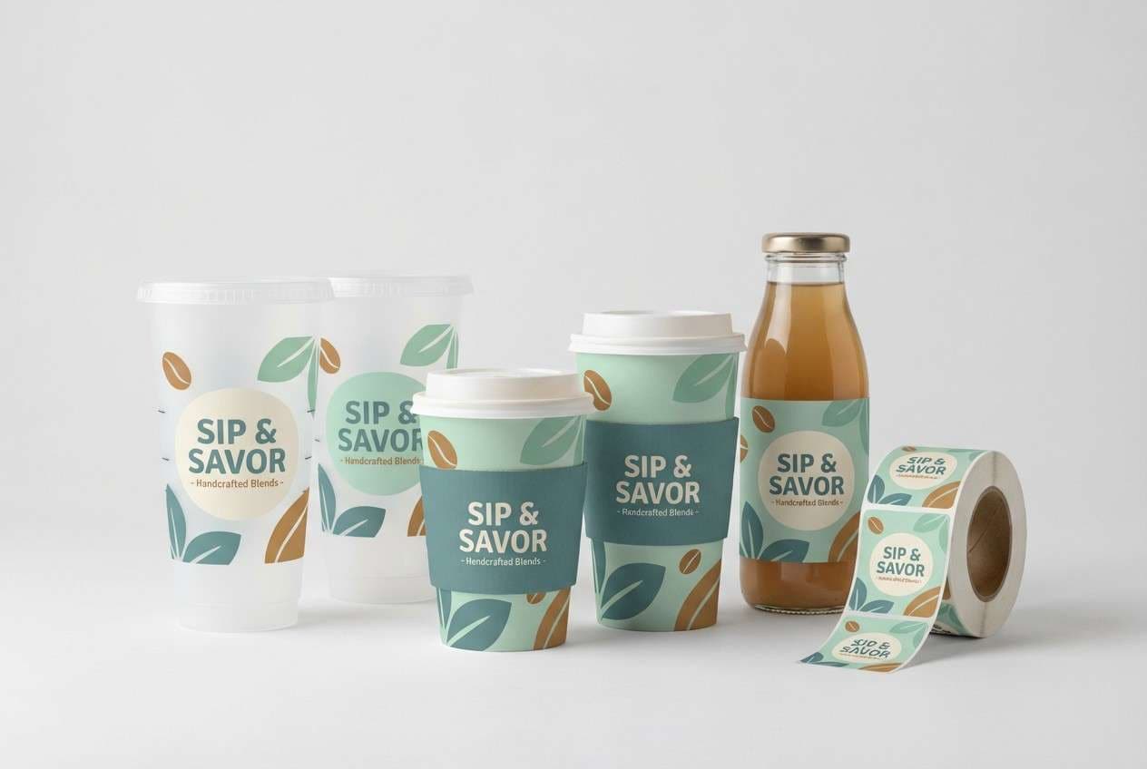 seafoam bubble tea packaging